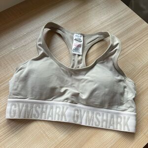 Gymshark Fit Seamless Sports Bra - Gray/Cream